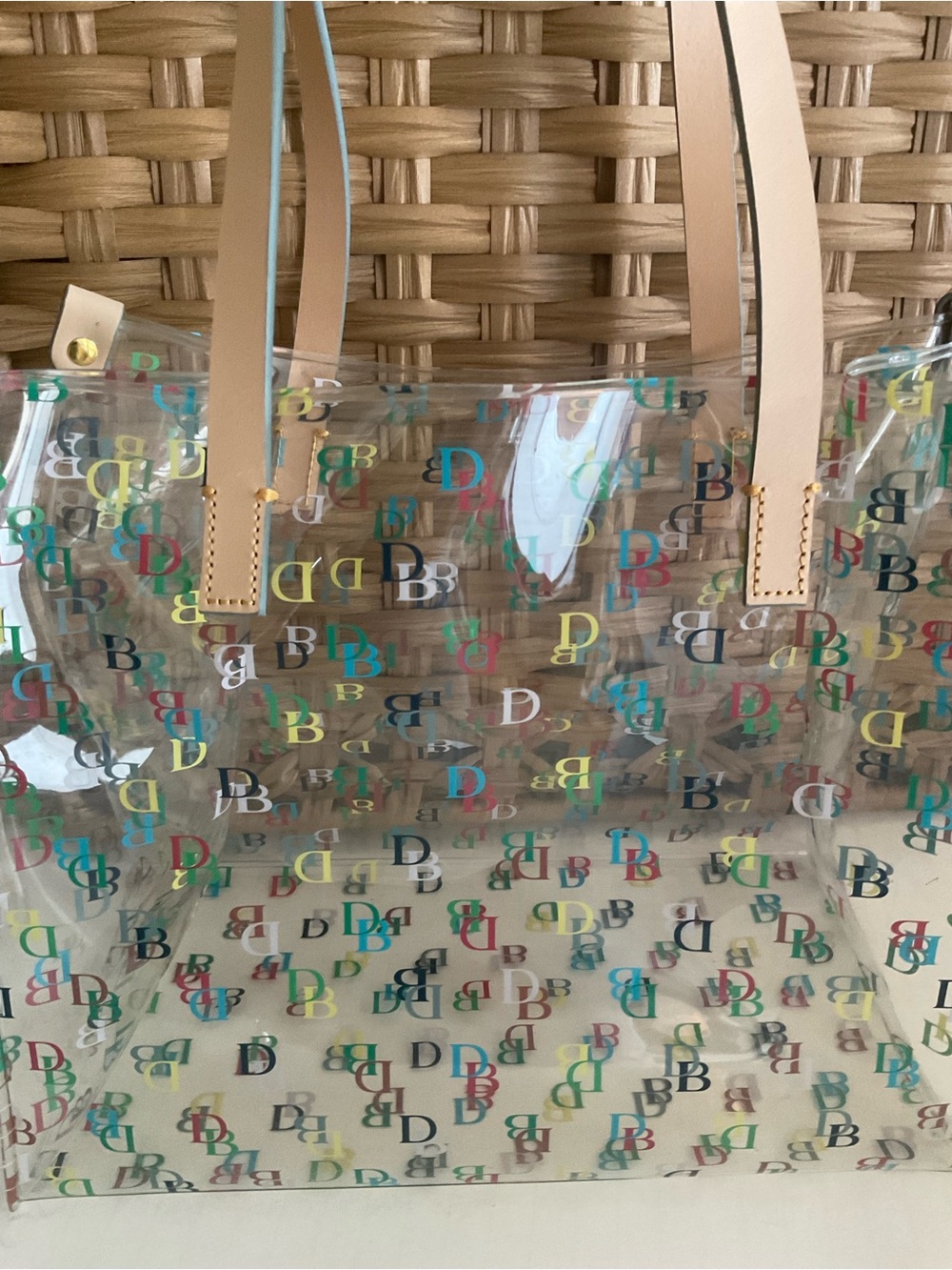 Dooney & Bourke Clear Multicolor Logo mini Tote - Picture 6 of 10